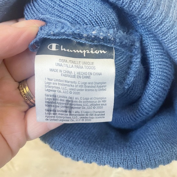 Champion Blue Logo Beanie Winter Hat - Picture 2 of 3